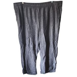 Old Navy Royal Blue Elastic Waist Pull On Cropped Capri Pants Plus Size 3X